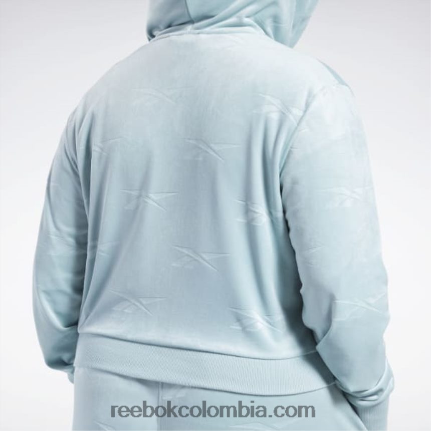 mujer gris junto al mar sudadera classics energy q4 velour con cremallera (talla grande) Reebok D260LP899