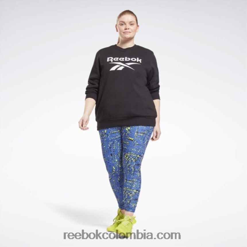 mujer negro sudadera de vellón con logo de identidad (tallas grandes) Reebok D260LP998