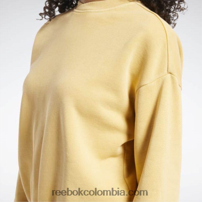 mujer ocre brillante sudadera clásica de tinte natural Reebok D260LP856