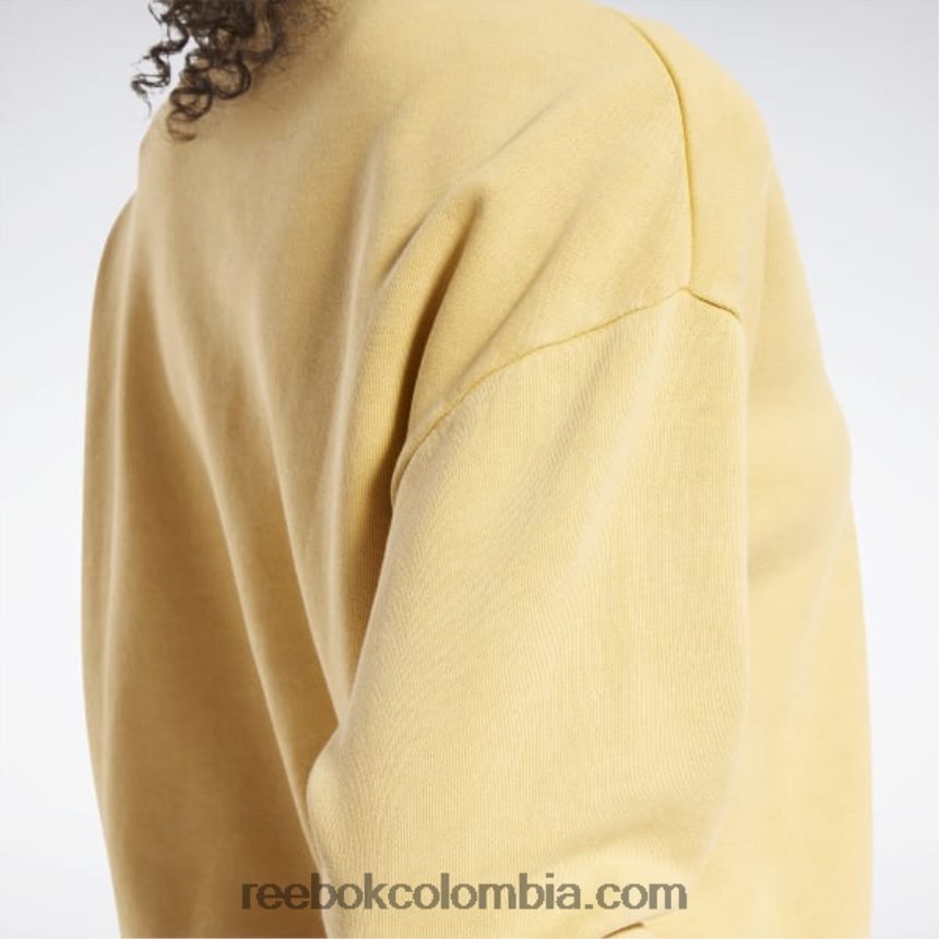mujer ocre brillante sudadera clásica de tinte natural Reebok D260LP856