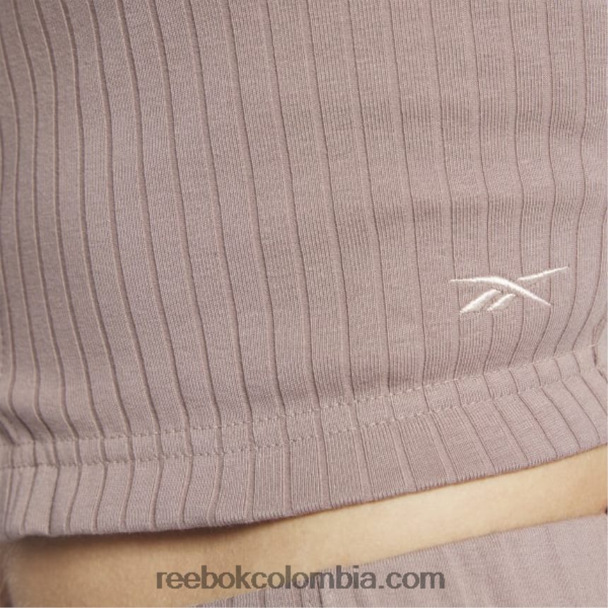 mujer gris pardo camisa clásica de manga larga Reebok D260LP563