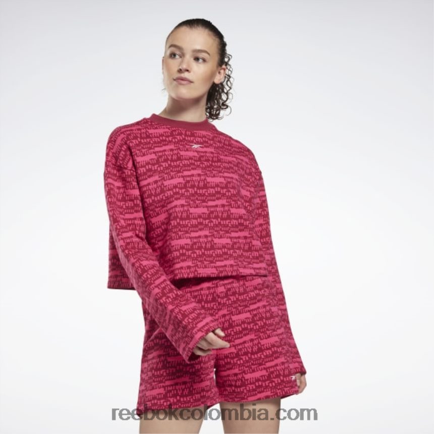 mujer persecución rosa encubrimiento de manga larga estampado myt Reebok D260LP990