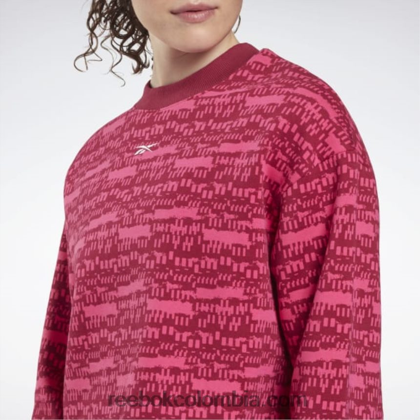 mujer persecución rosa encubrimiento de manga larga estampado myt Reebok D260LP990