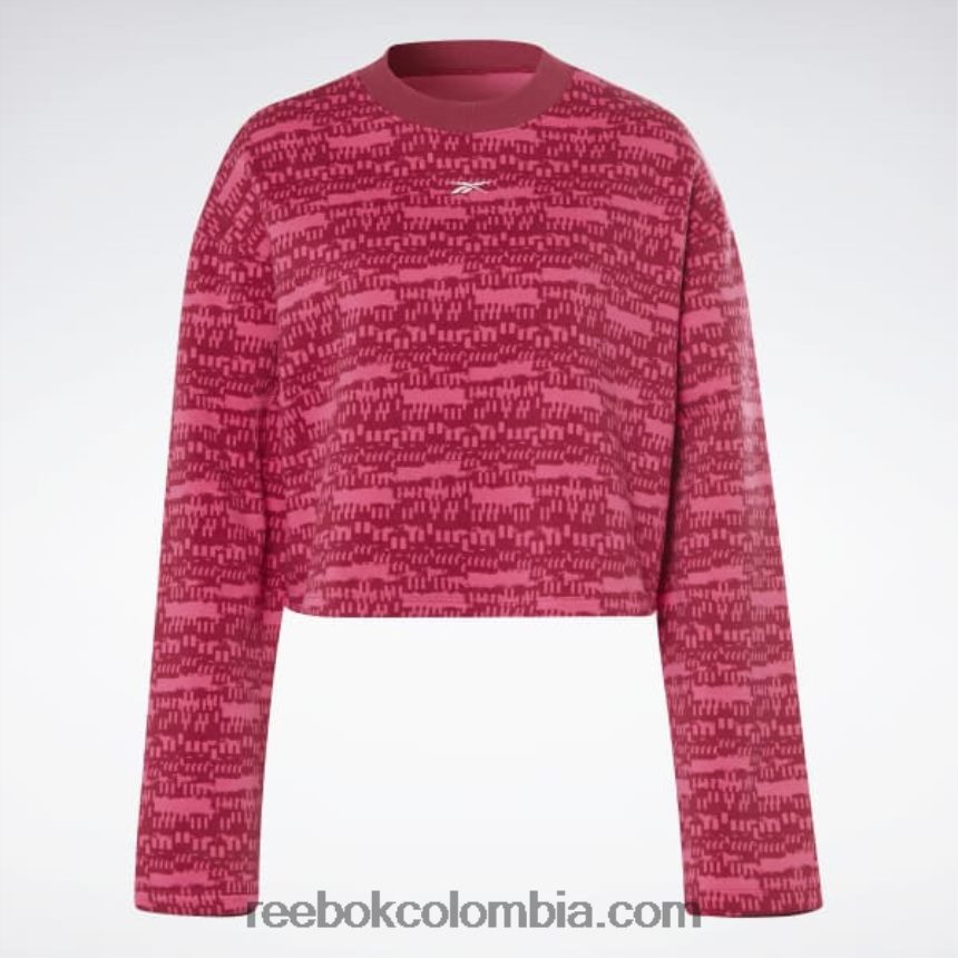 mujer persecución rosa encubrimiento de manga larga estampado myt Reebok D260LP990