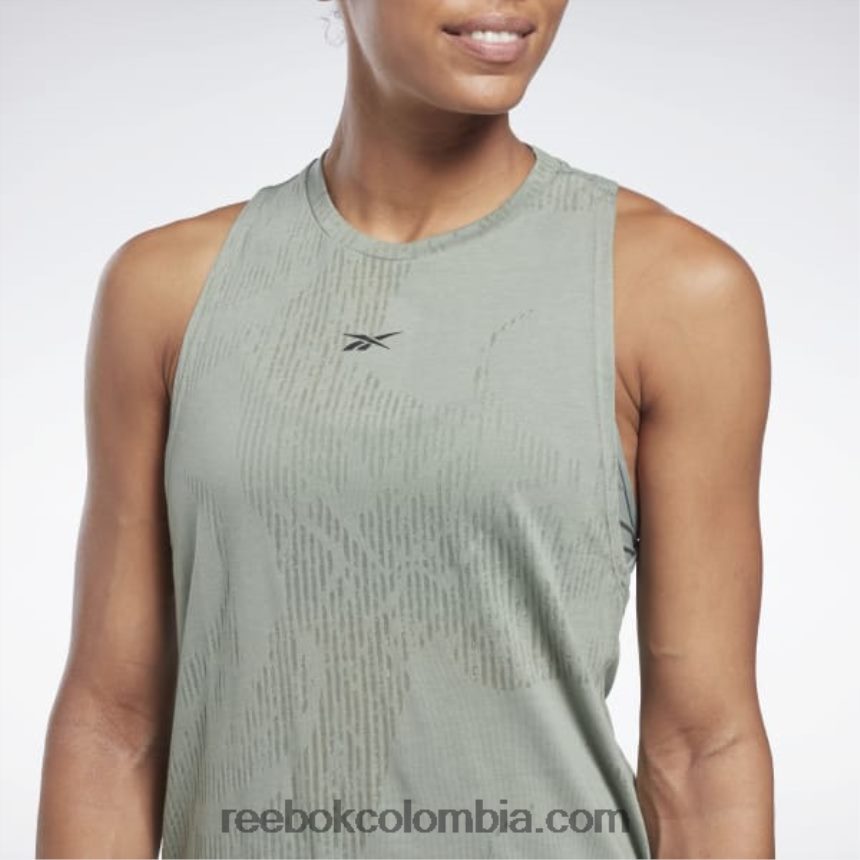 mujer armonía verde camiseta sin mangas desgastada Reebok D260LP535