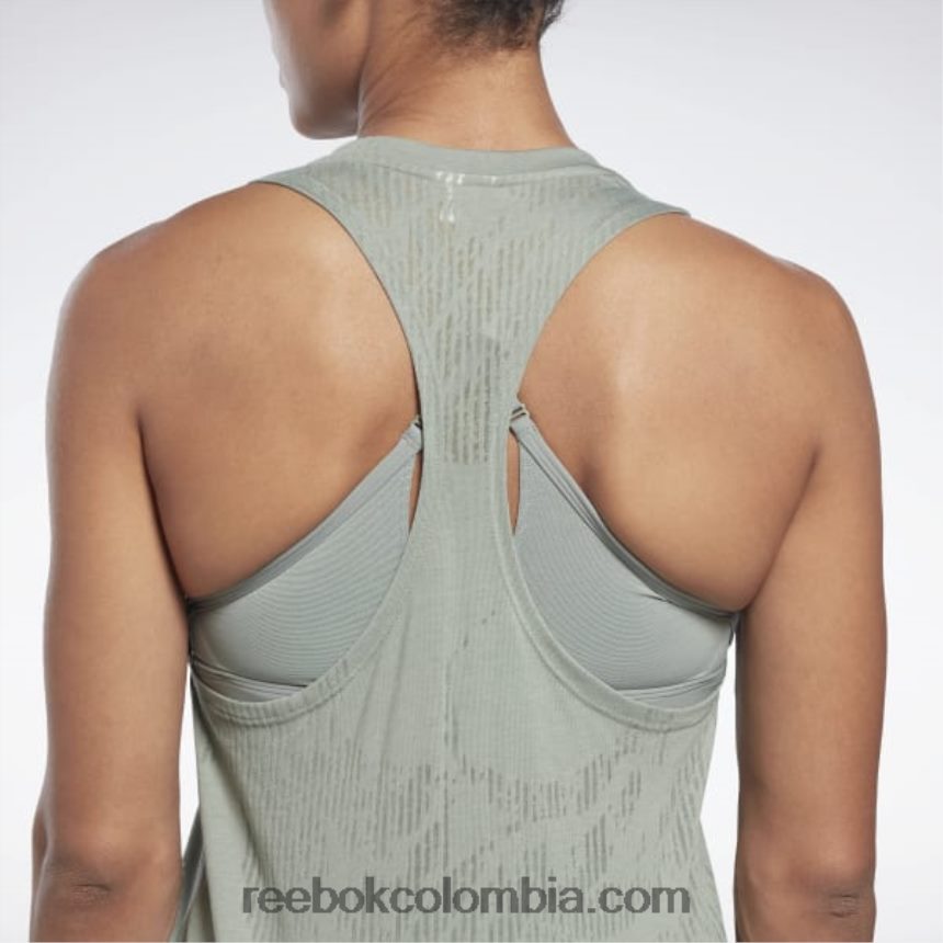 mujer armonía verde camiseta sin mangas desgastada Reebok D260LP535