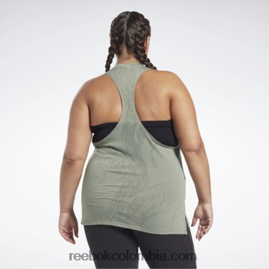 mujer armonía verde camiseta sin mangas desgastada (talla grande) Reebok D260LP754