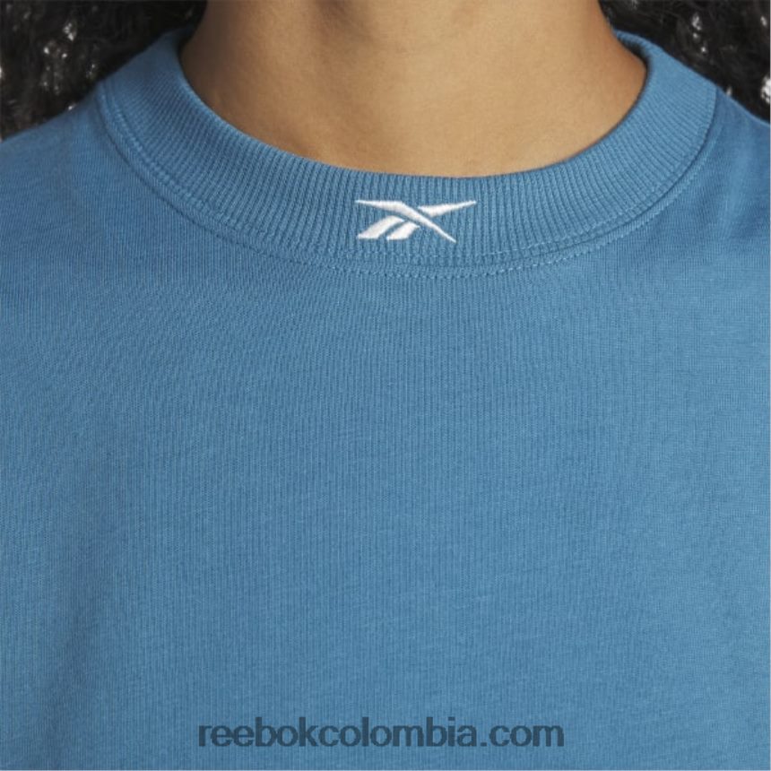 mujer azul acero s23-r camiseta sin mangas clásica de jersey Reebok D260LP858
