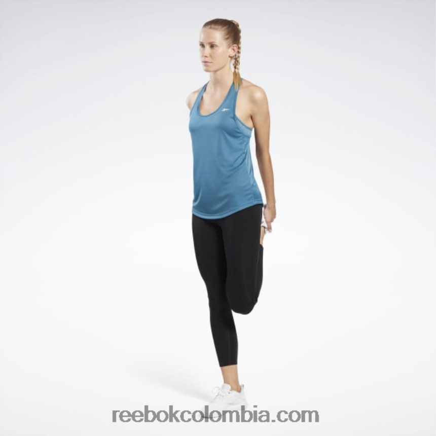 mujer azul acero s23-r camiseta sin mangas con espalda de malla lista para entrenar Reebok D260LP500