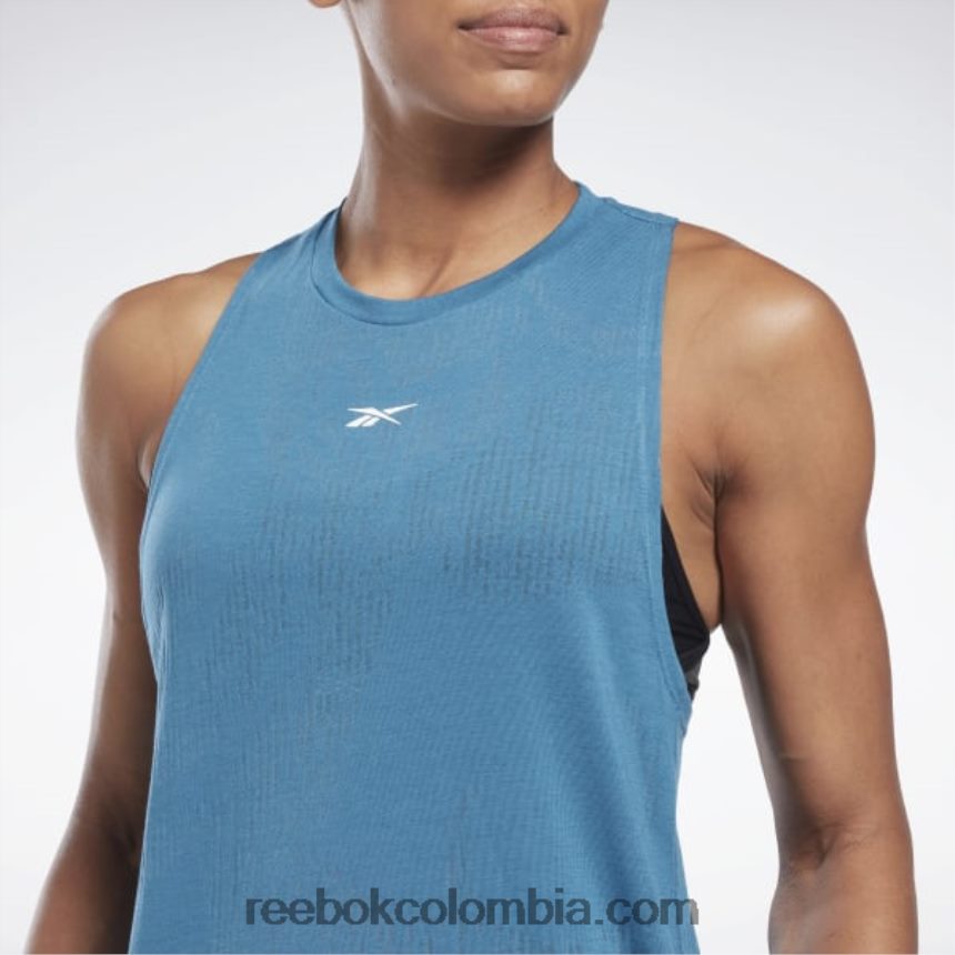mujer azul acero s23-r camiseta sin mangas desgastada Reebok D260LP511