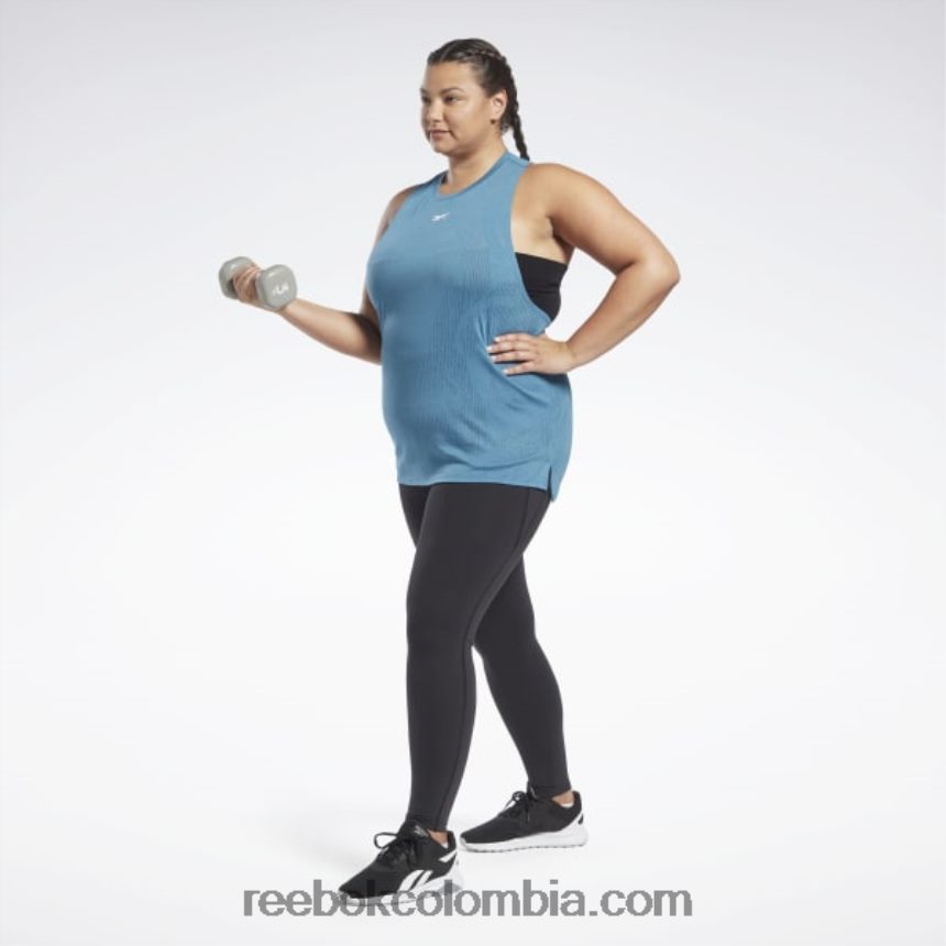 mujer azul acero s23-r camiseta sin mangas desgastada (talla grande) Reebok D260LP787