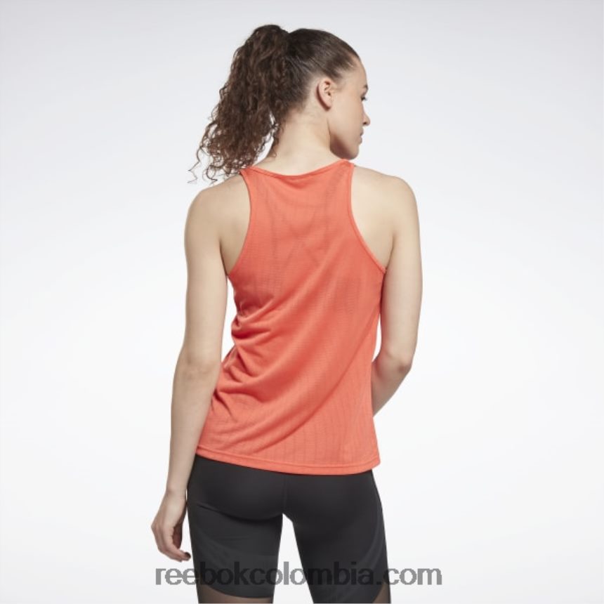 mujer bengala semi naranja Camiseta sin mangas perforada de united by fitness Reebok D260LP541