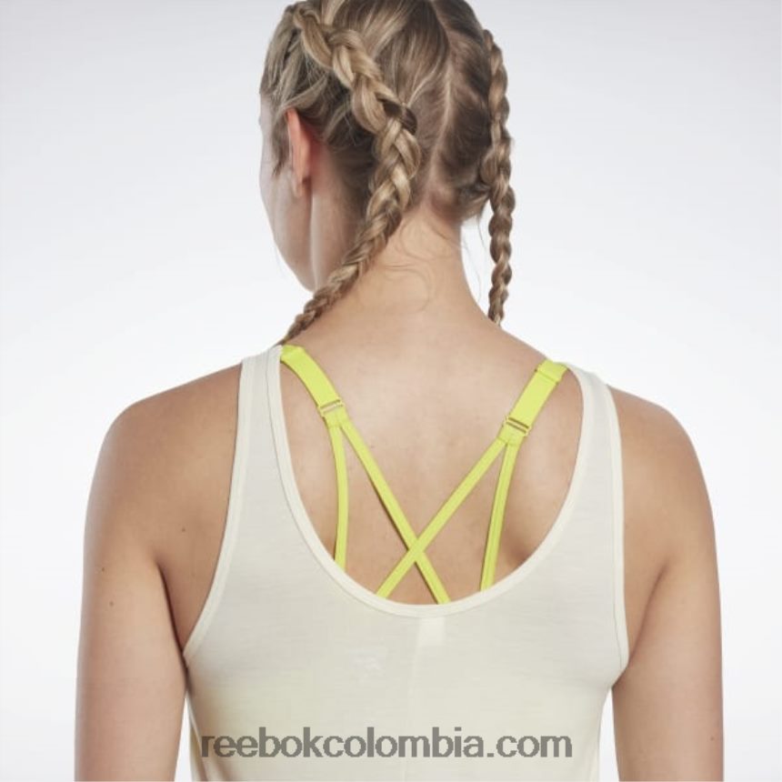 mujer blanco clásico camiseta sin mangas con gráfico supremium de les mills Reebok D260LP792
