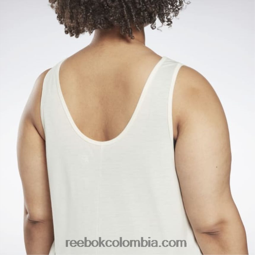 mujer blanco clásico camiseta sin mangas con gráfico supremium lista para entrenar (talla grande) Reebok D260LP908