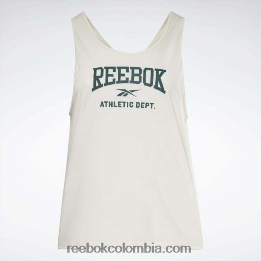 mujer blanco clásico camiseta sin mangas con gráfico supremium lista para entrenar (talla grande) Reebok D260LP908