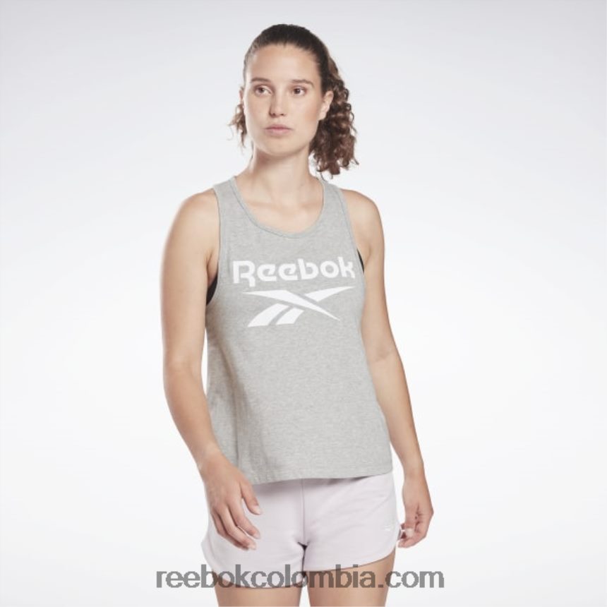 mujer brezo gris medio camiseta sin mangas de identidad Reebok D260LP817