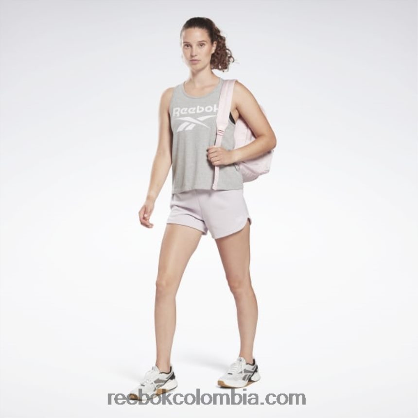mujer brezo gris medio camiseta sin mangas de identidad Reebok D260LP817