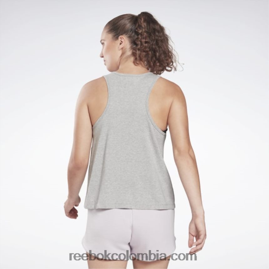mujer brezo gris medio camiseta sin mangas de identidad Reebok D260LP817