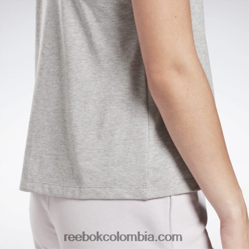 mujer brezo gris medio camiseta sin mangas de identidad Reebok D260LP817