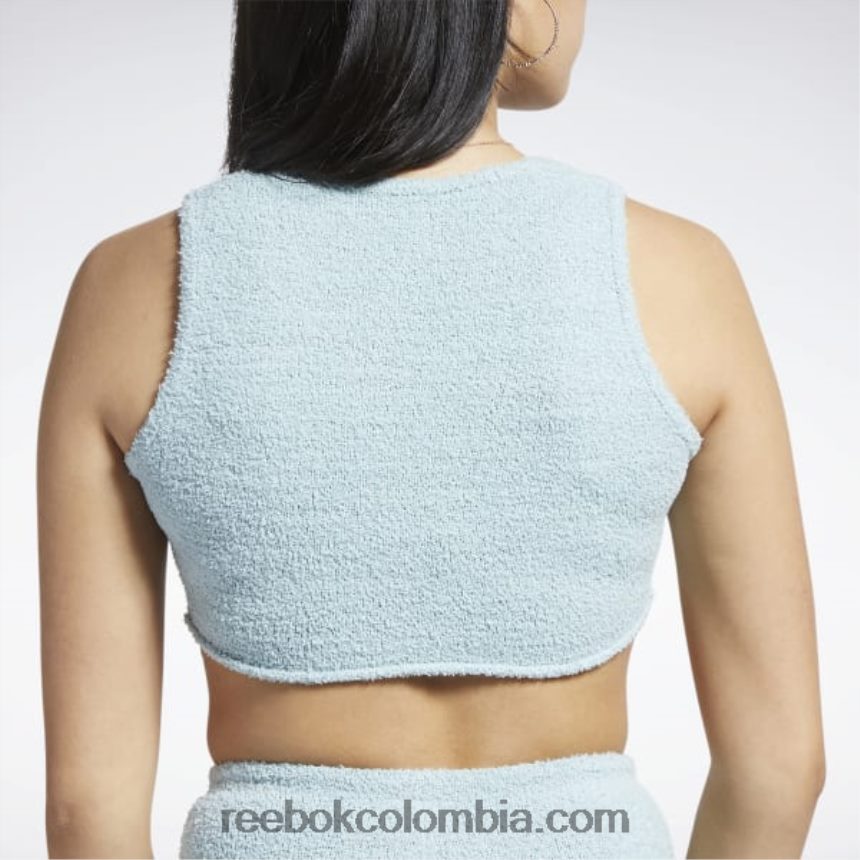 mujer gris junto al mar camiseta sin mangas calentita clásica Reebok D260LP652