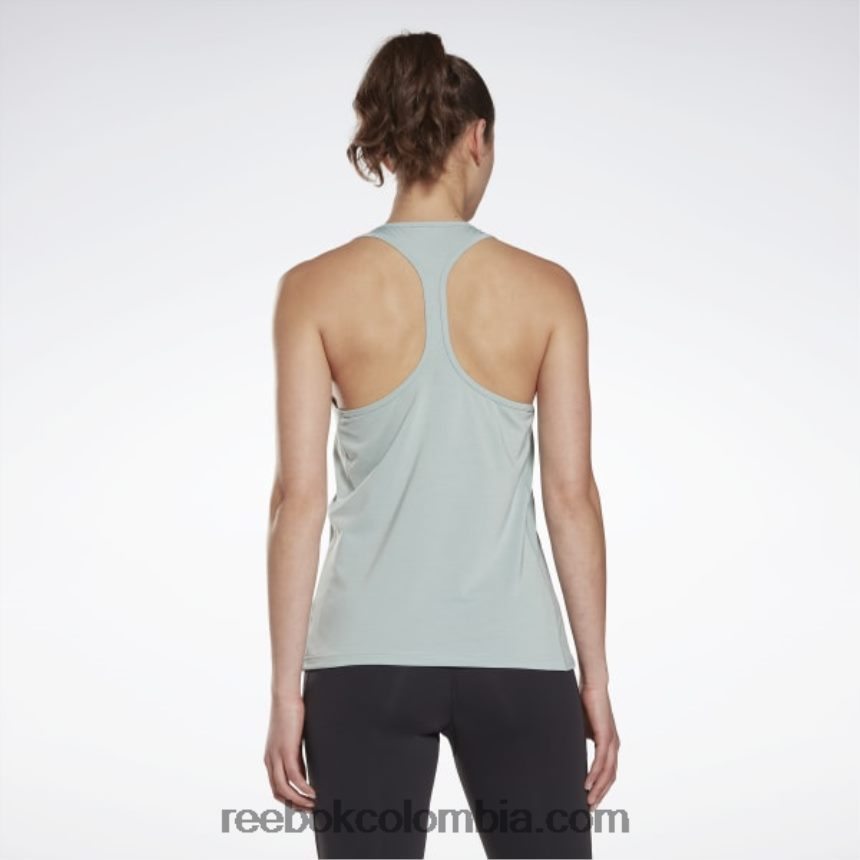 mujer gris junto al mar camiseta sin mangas con gráfico activchill Reebok D260LP779