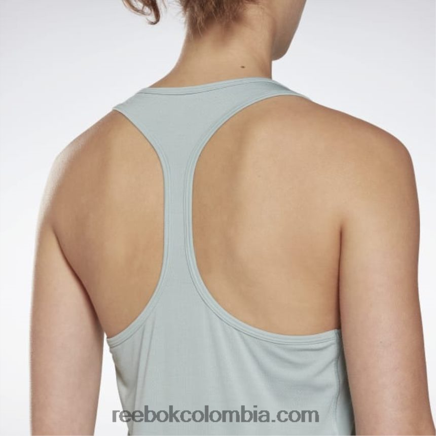 mujer gris junto al mar camiseta sin mangas con gráfico activchill Reebok D260LP779
