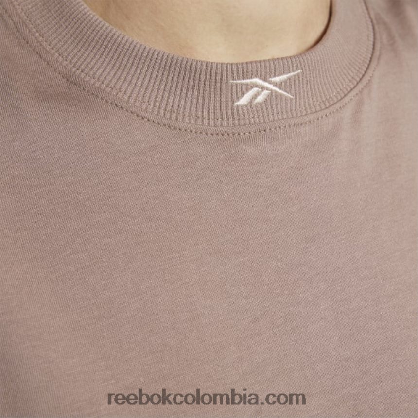 mujer gris pardo camiseta sin mangas clásica de jersey Reebok D260LP803