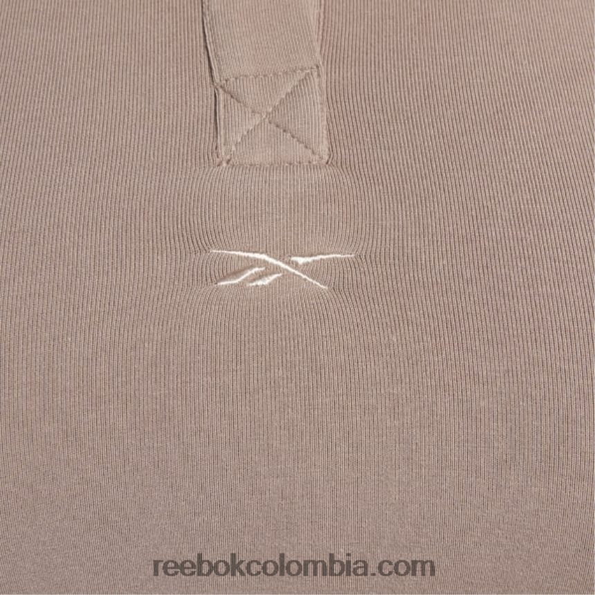 mujer gris pardo camiseta sin mangas clásica de jersey de algodón (talla grande) Reebok D260LP764