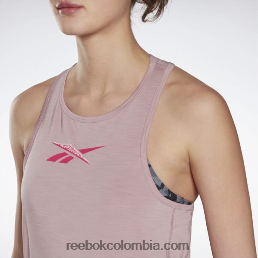 mujer lila infundida camiseta sin mangas con gráfico activchill Reebok D260LP723