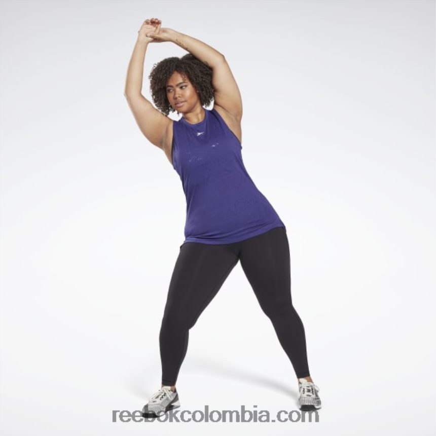 mujer morado negrita camiseta sin mangas desgastada (talla grande) Reebok D260LP757