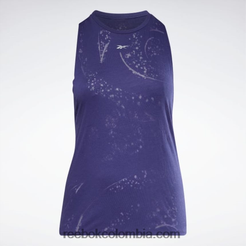 mujer morado negrita camiseta sin mangas desgastada (talla grande) Reebok D260LP757