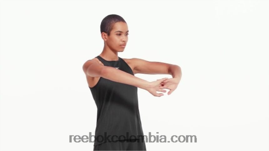 mujer negro Camiseta sin mangas perforada de united by fitness Reebok D260LP598