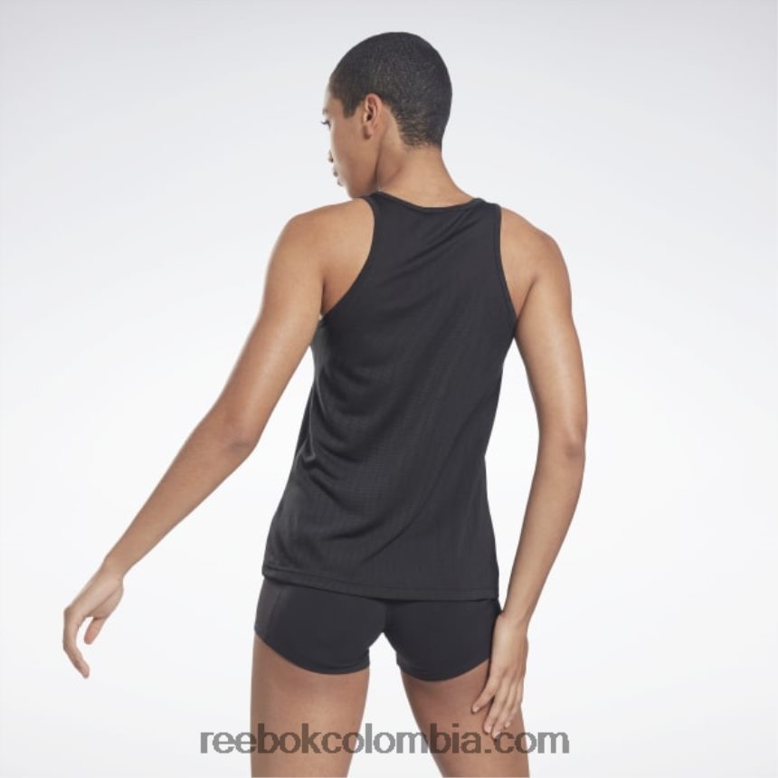 mujer negro Camiseta sin mangas perforada de united by fitness Reebok D260LP598