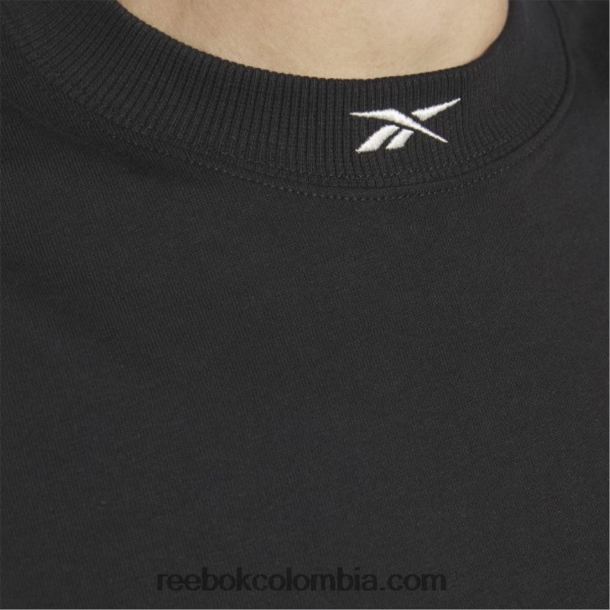mujer negro camiseta sin mangas clásica de jersey Reebok D260LP627