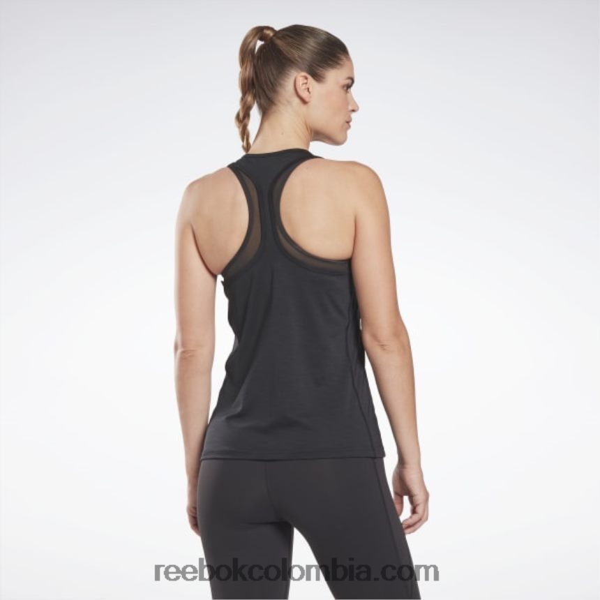 mujer negro camiseta sin mangas con gráfico activchill Reebok D260LP705