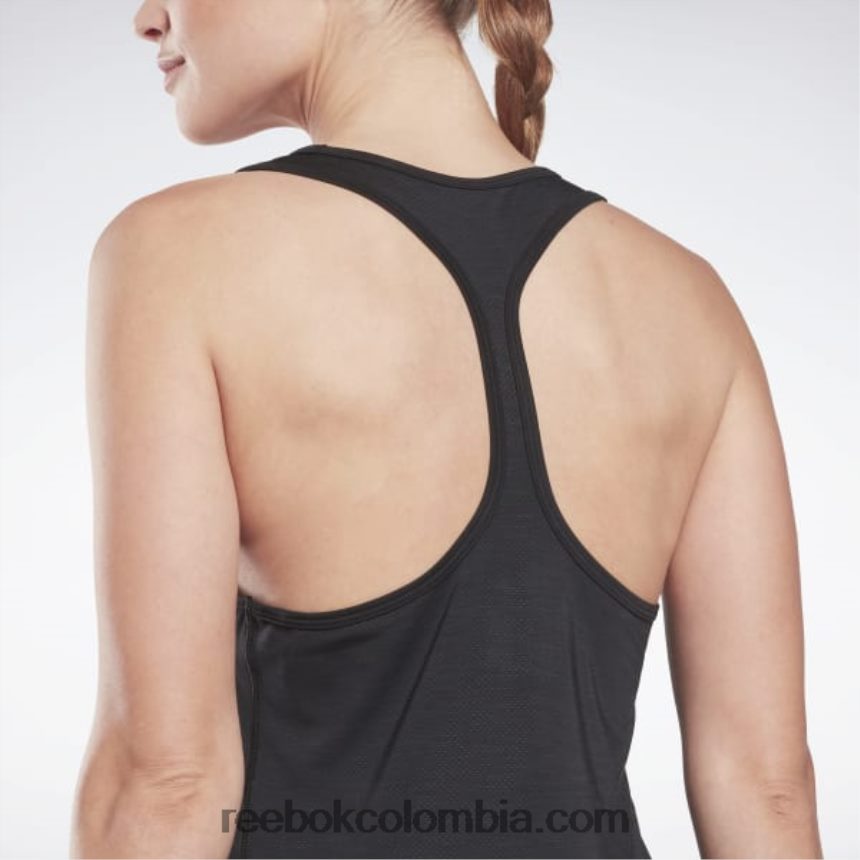 mujer negro camiseta sin mangas con gráfico activchill Reebok D260LP705