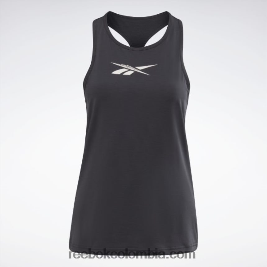 mujer negro camiseta sin mangas con gráfico activchill Reebok D260LP705