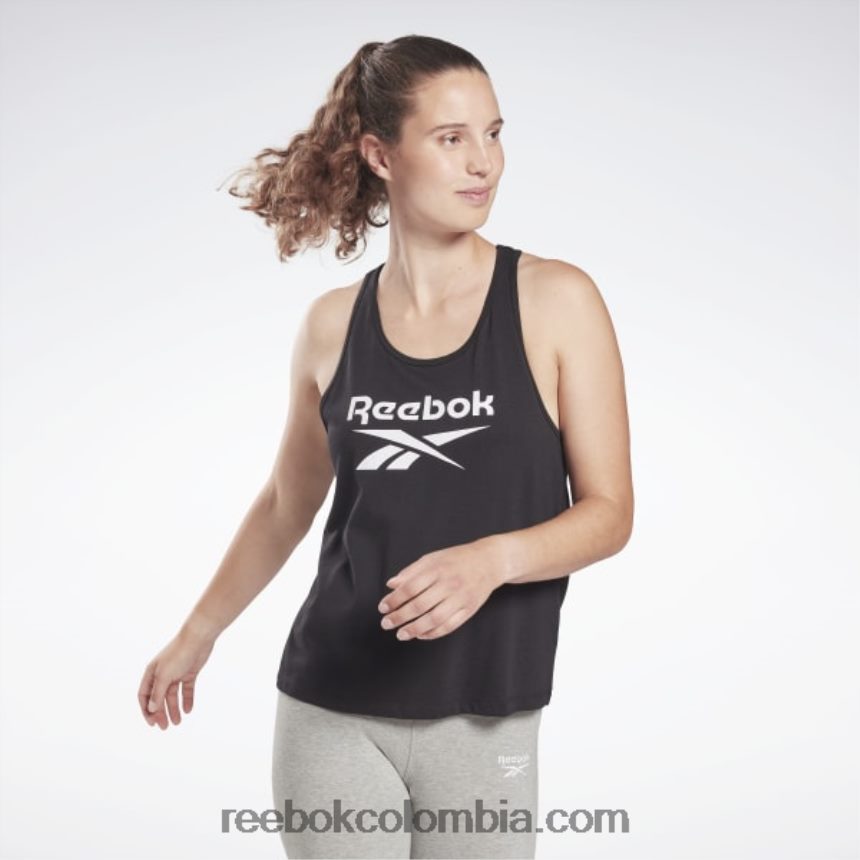 mujer negro camiseta sin mangas de identidad Reebok D260LP857