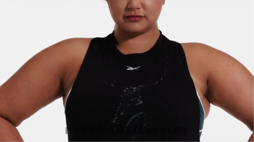 mujer negro camiseta sin mangas desgastada (talla grande) Reebok D260LP614