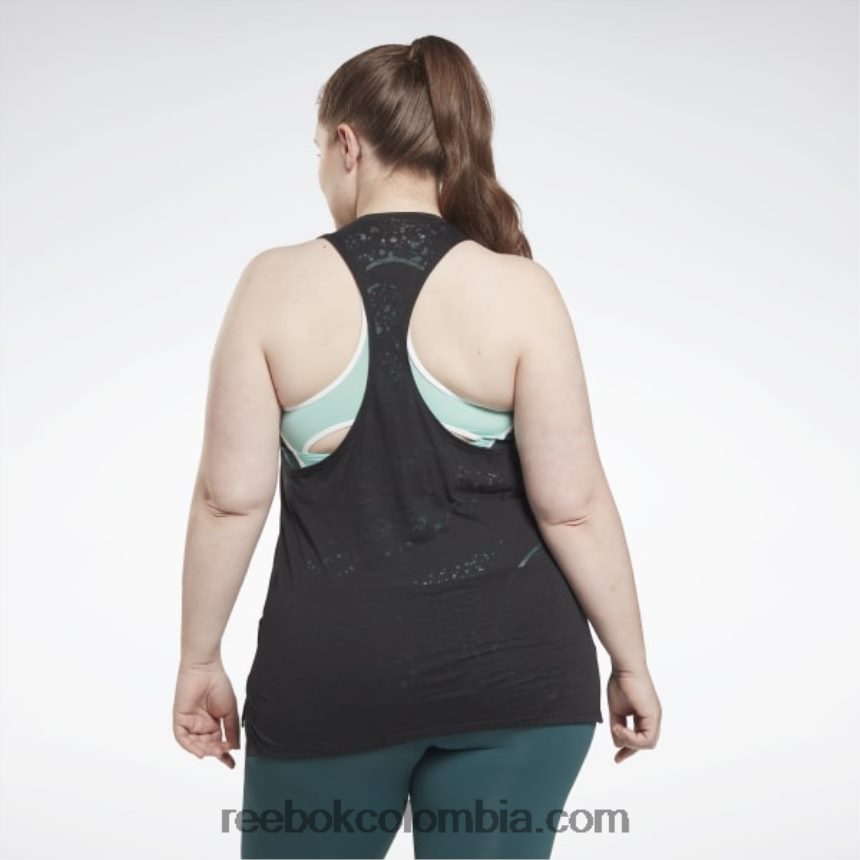 mujer negro camiseta sin mangas desgastada (talla grande) Reebok D260LP614