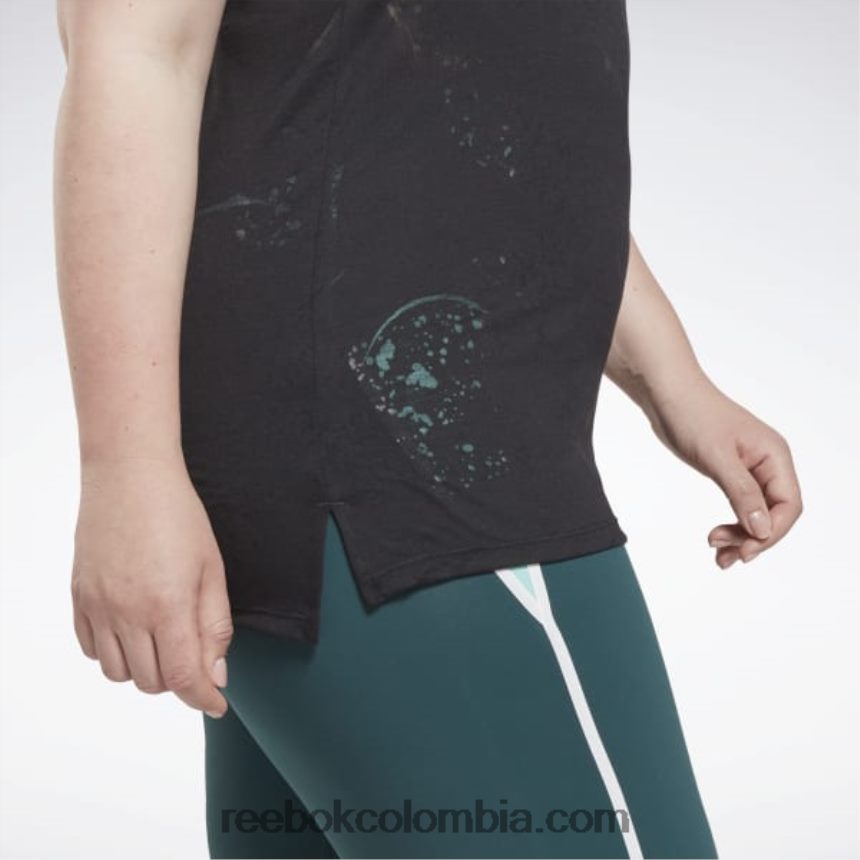 mujer negro camiseta sin mangas desgastada (talla grande) Reebok D260LP614