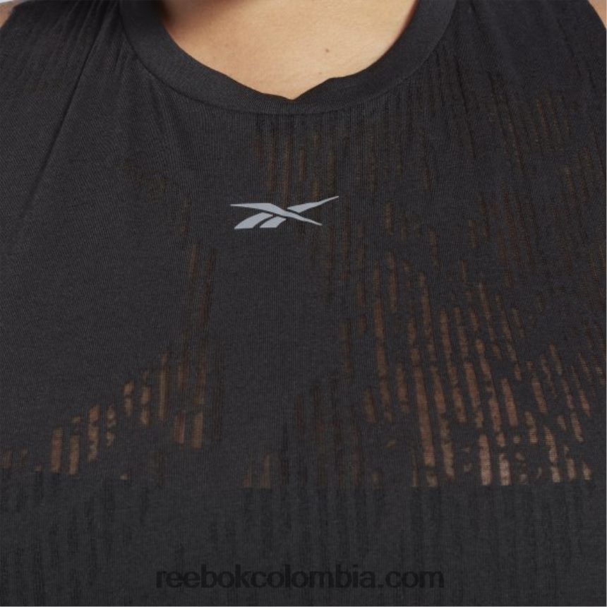 mujer negro camiseta sin mangas desgastada (talla grande) Reebok D260LP829