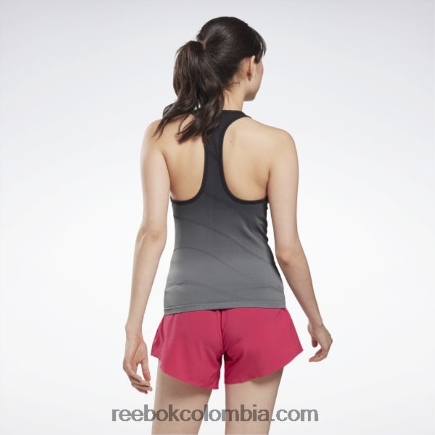 mujer negro/gris frio 6 camiseta sin costuras united by fitness Reebok D260LP986