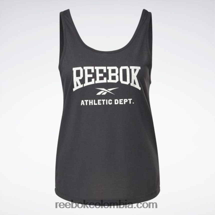 mujer noche negra playera sin mangas con gráfico premium listo para entrenar Reebok D260LP447