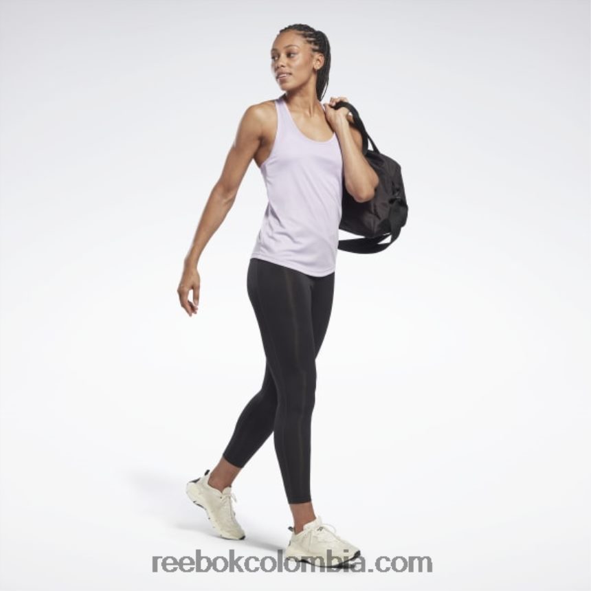 mujer oasis morado camiseta sin mangas con espalda de malla lista para entrenar Reebok D260LP475