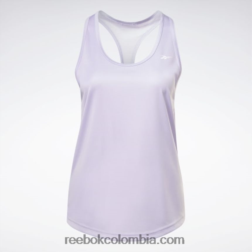 mujer oasis morado camiseta sin mangas con espalda de malla lista para entrenar Reebok D260LP475