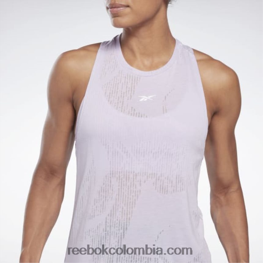 mujer oasis morado camiseta sin mangas desgastada Reebok D260LP661
