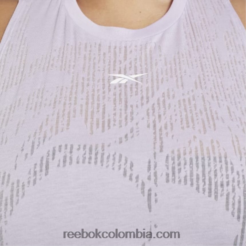 mujer oasis morado camiseta sin mangas desgastada (talla grande) Reebok D260LP880