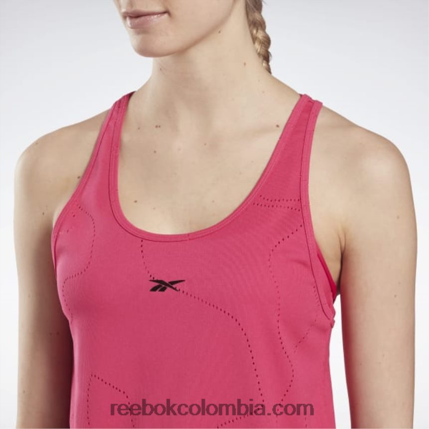 mujer persecución rosa Camiseta sin mangas perforada de united by fitness Reebok D260LP988