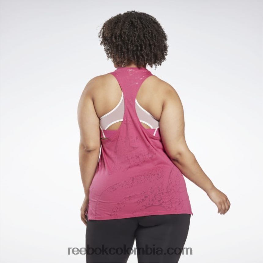 mujer rosa semi orgulloso camiseta sin mangas desgastada (talla grande) Reebok D260LP790